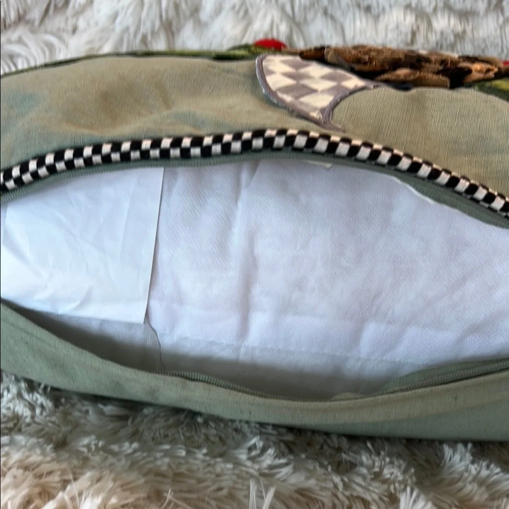 MacKenzie-Childs Farmhouse Holly Holiday Lumbar Pillow - 16”W x 26”L x 5”H